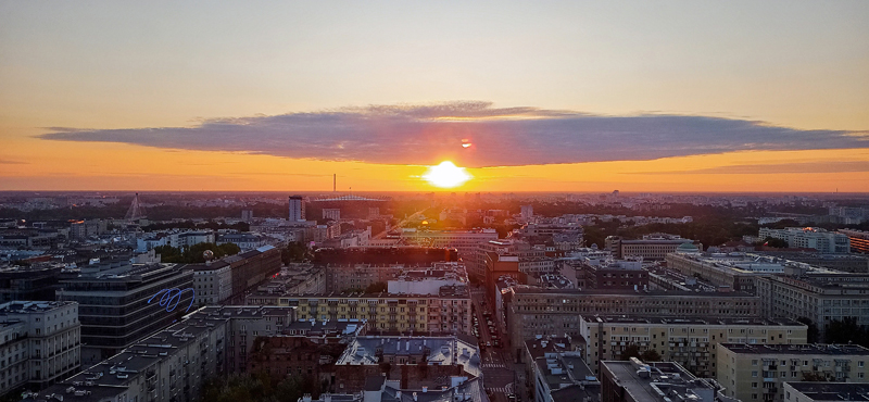 Sunrise over Warsaw